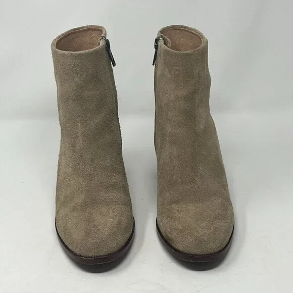 Madewell The Mira Side-Seam Ankle Boots in Suede 6 tan Ankle Boots & Booties